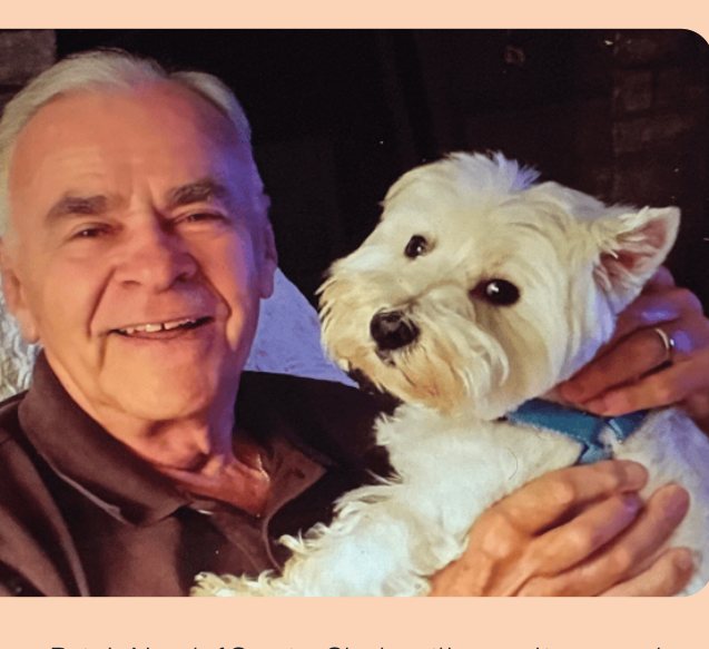 Don Klekamp with his white Westie