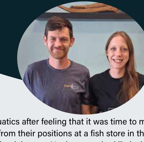 Neal Burke and Tori Beck, owners of Fresh Tides Aquatics